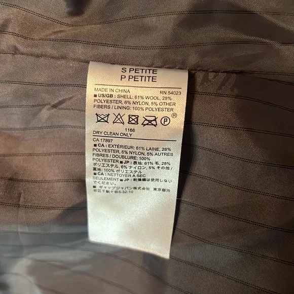 Banana Republic Grey Wool Blend Pea Coat - Picture 10 of 10